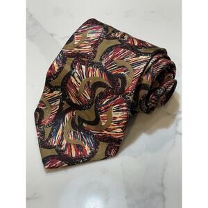Brioni Classic 100% Silk Multicolor Abstract Art Tie Italy 59.5 x 3.75 Luxury
